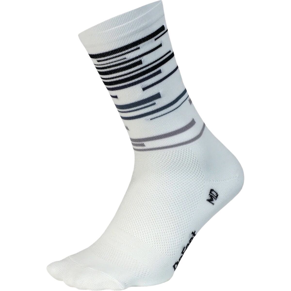 Image of DeFeet Aireator 6in Sock DNA/White/Grey Lines, S