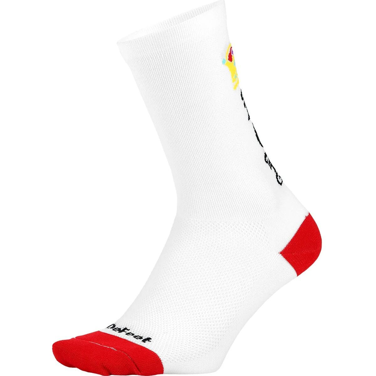 Image of DeFeet Aireator 6in Sock KOM/White/Red, M