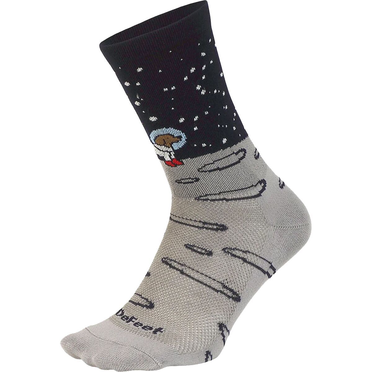 Image of DeFeet Aireator 6in Sock Moon Doggo/Grey/Navy, M