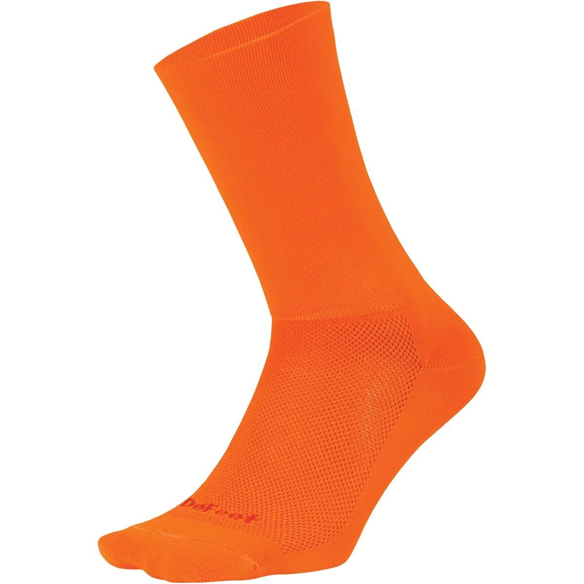 Image of DeFeet Aireator 6in Sock Neon Orange Double Cuff, M