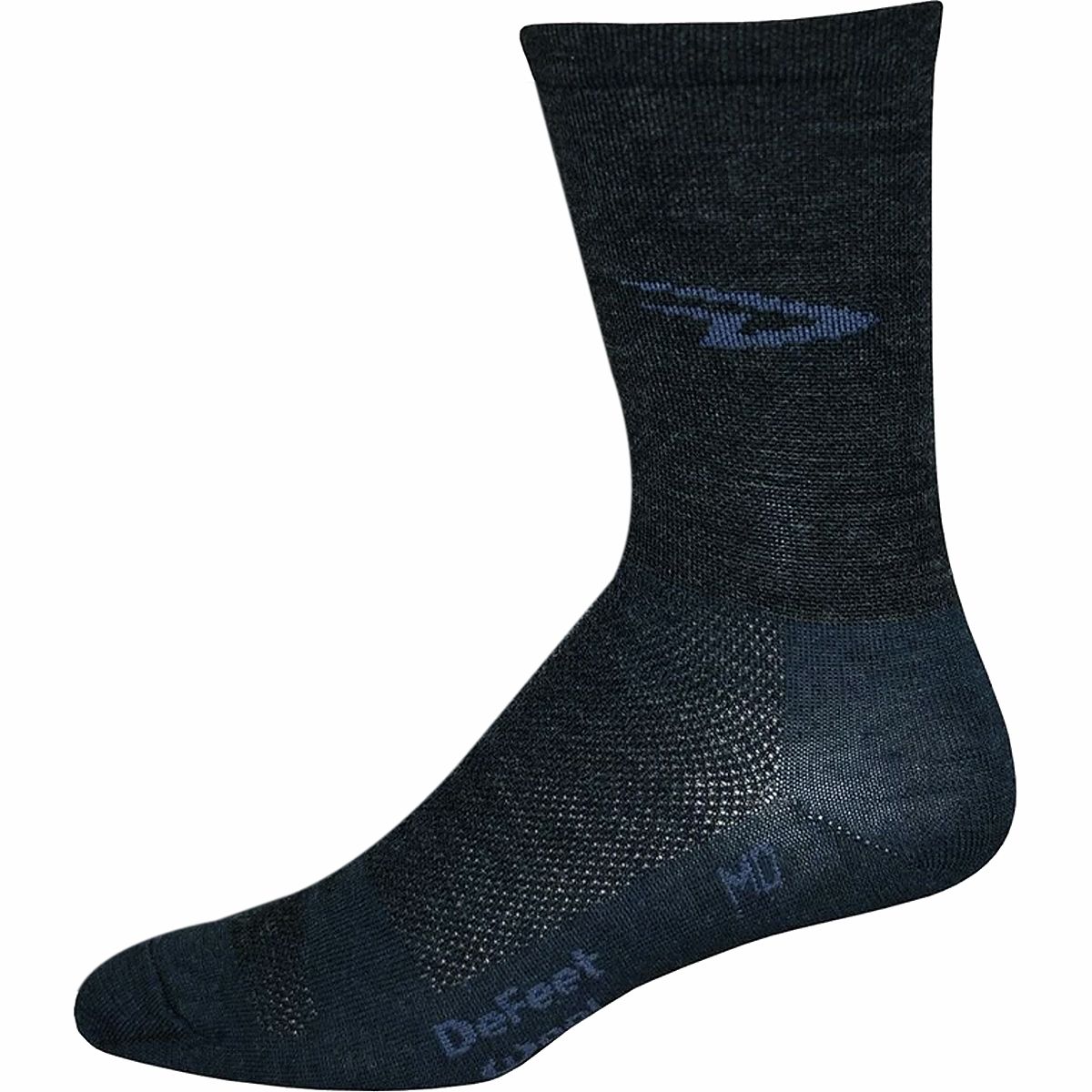 DeFeet DeFeet Wooleator 5in Sock Hi-Top Charcoal, M