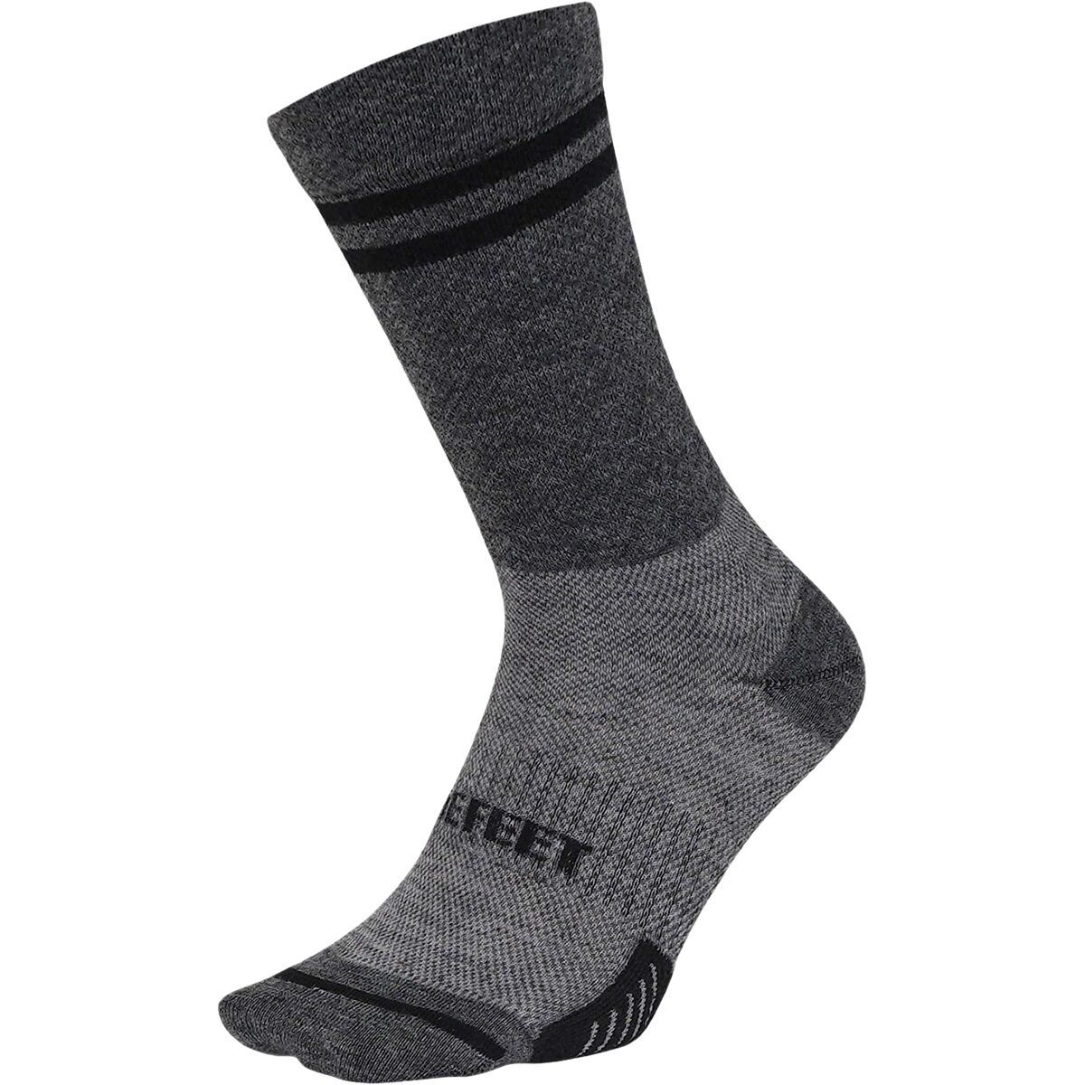 Image of DeFeet Cyclismo Wool Blend 6in Sock Grey/Black, M