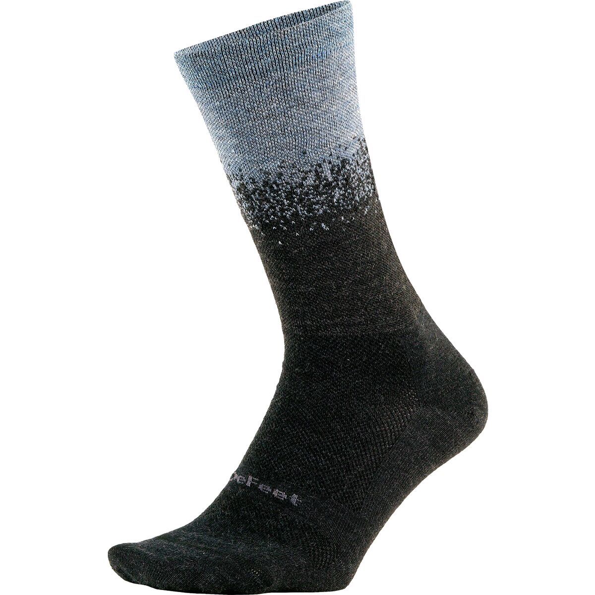 Image of DeFeet Wooleator Pro 6in Sock Charcoal/Sapphire, S