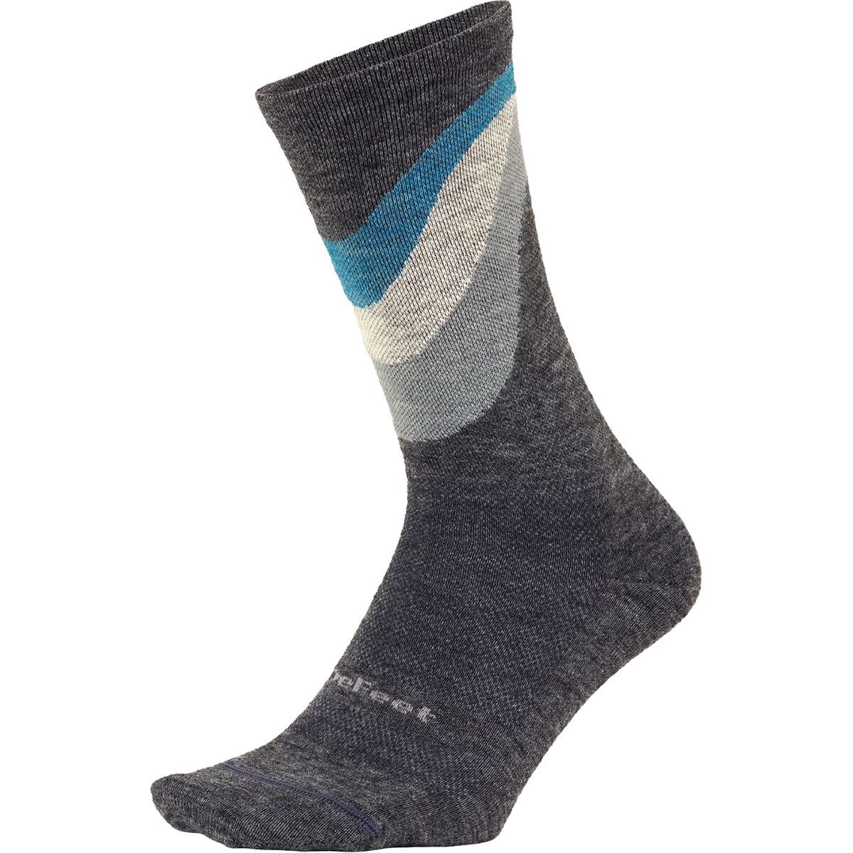 Image of DeFeet Wooleator Pro 6in Sock Gravel Grey/Petrol, M