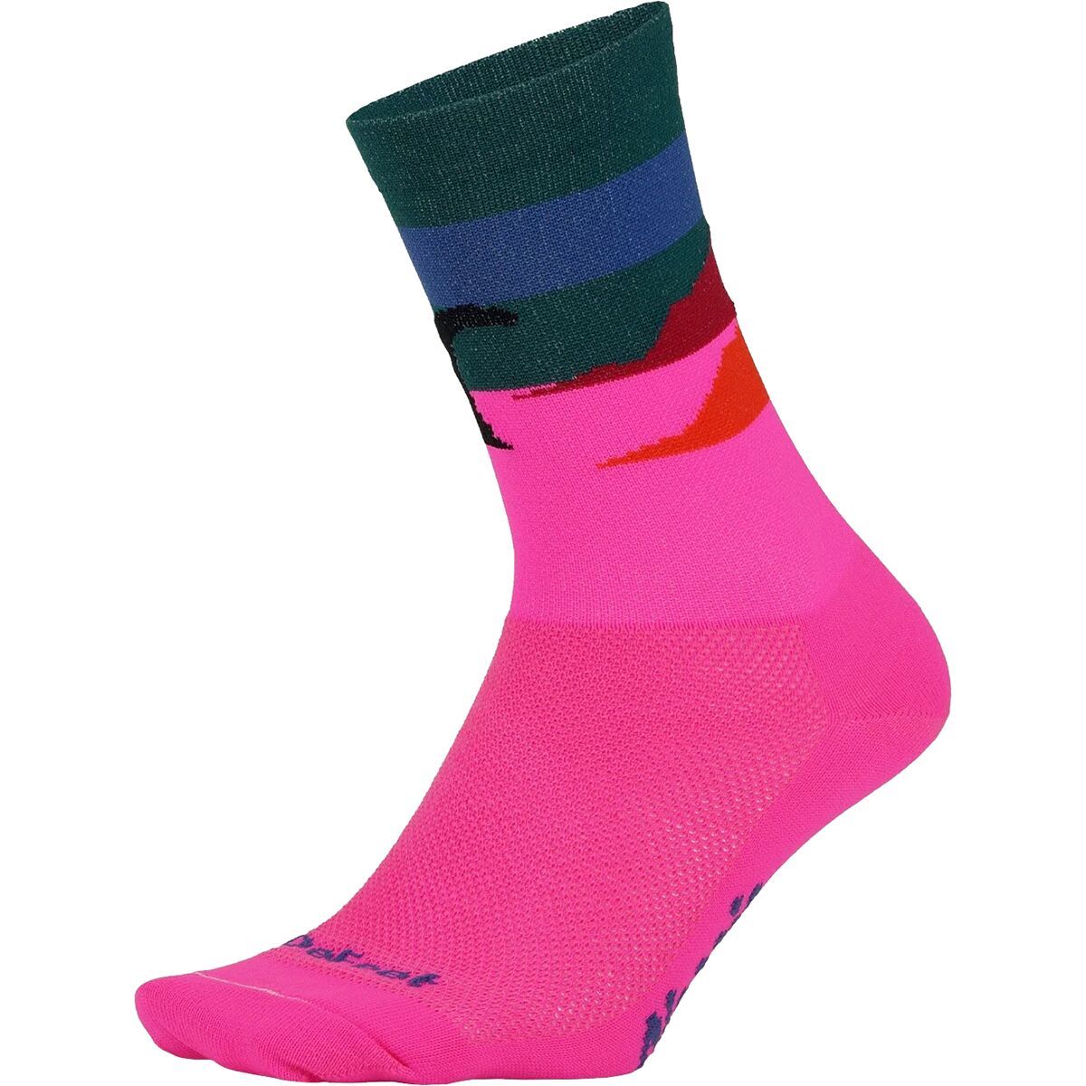 Image of DeFeet Aireator 6in Mythical Beasts Sock Nessie Pink, M