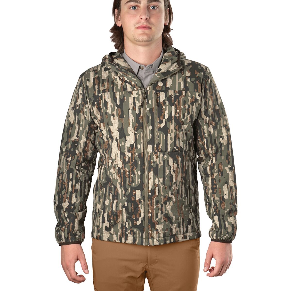 Image of Duck Camp Airflow Insulated Hooded Jacket - Men's Woodland, M