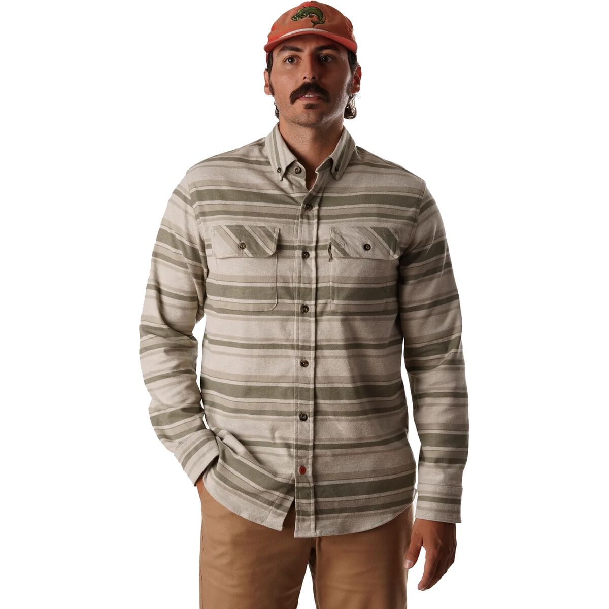 Image of Duck Camp Camp Shirt - Men's Sanddollar Stripe, M