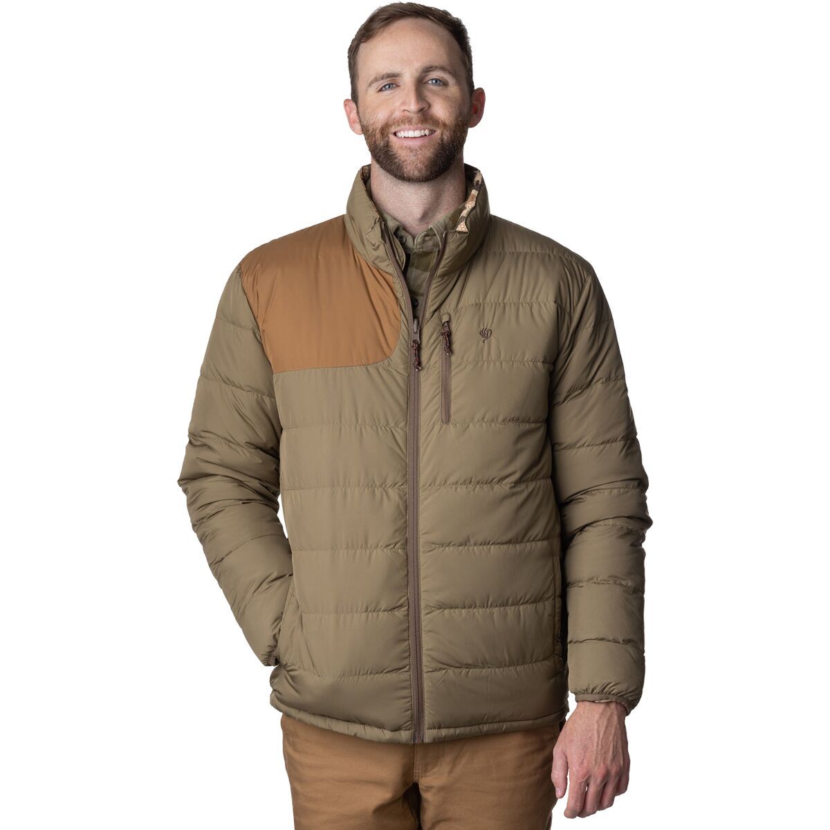 Image of Duck Camp DryDown Reversible Jacket - Men's Pin Oak/Wetland, XXL