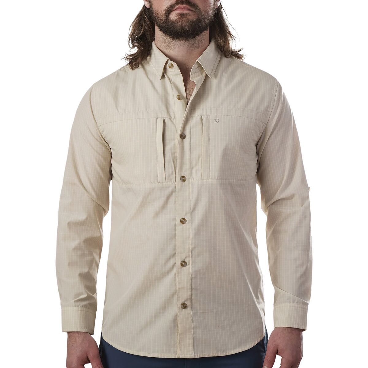 Duck Camp Helm Long-Sleeve Shirt - Men's Sanddollar Grid, M