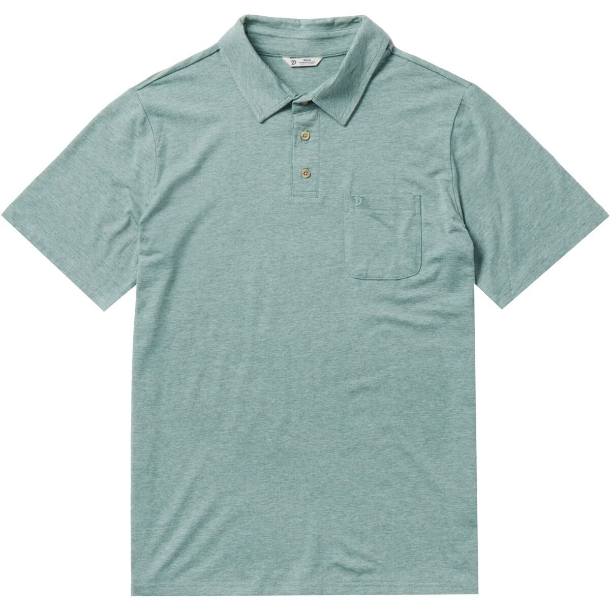 Duck Camp Original Bamboo Polo - Men's Heathered Sea Drift/ Sea Drift Pinstripe, 3XL