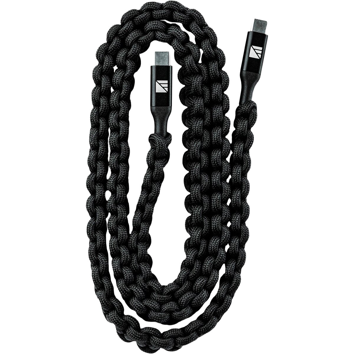 Image of Dark Energy USB-C to C Cable, Paracord wrapped, 3 ft PD enabled Black/Black, One Size