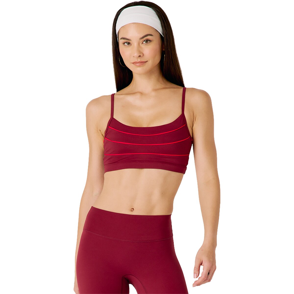 Image of Daughter Lessons Core Sports Bra 2.0 with Pipping - Women's Cabernet, XL