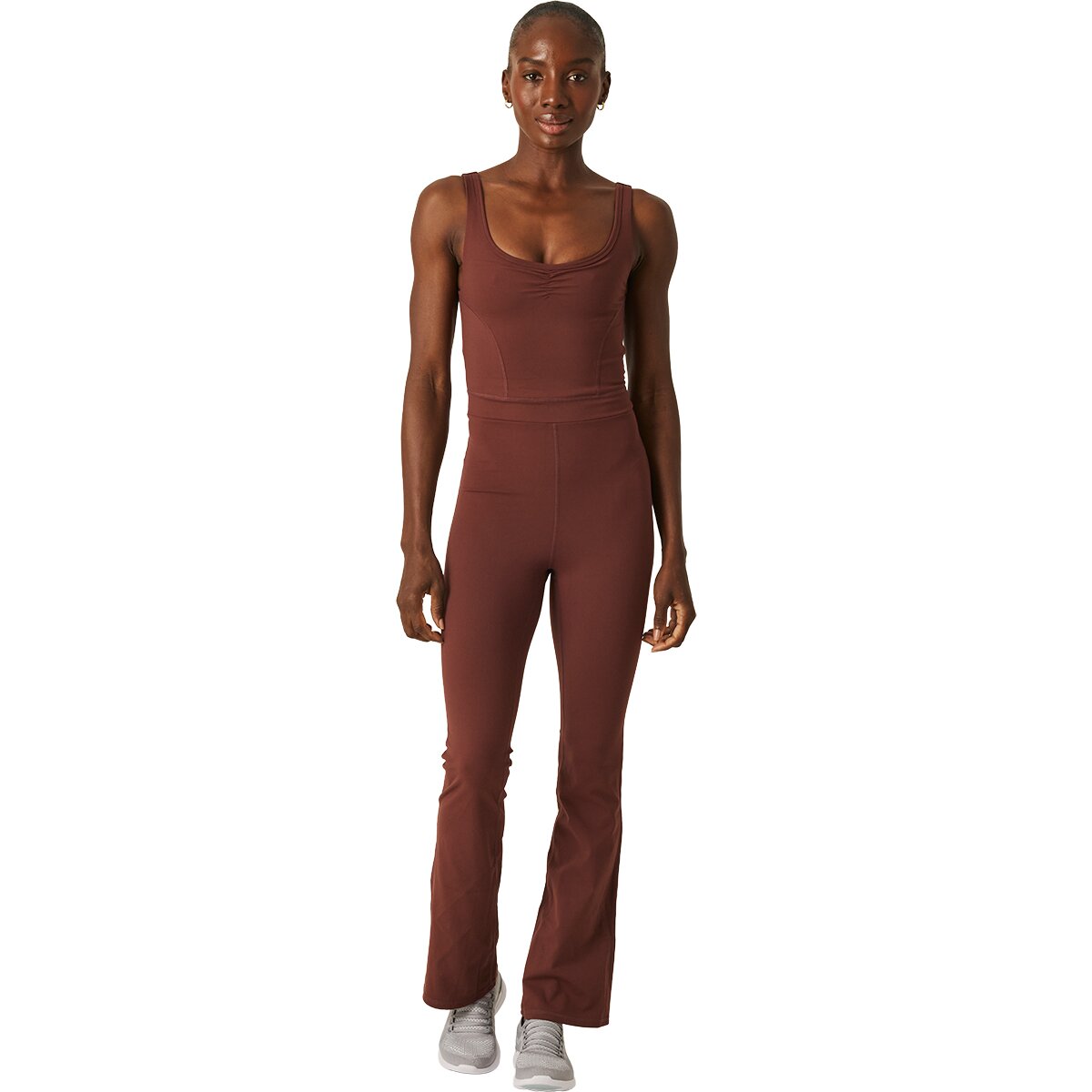 Image of Daughter Lessons Endurance Flare Jumpsuit - Women's Rum Raisin, XS
