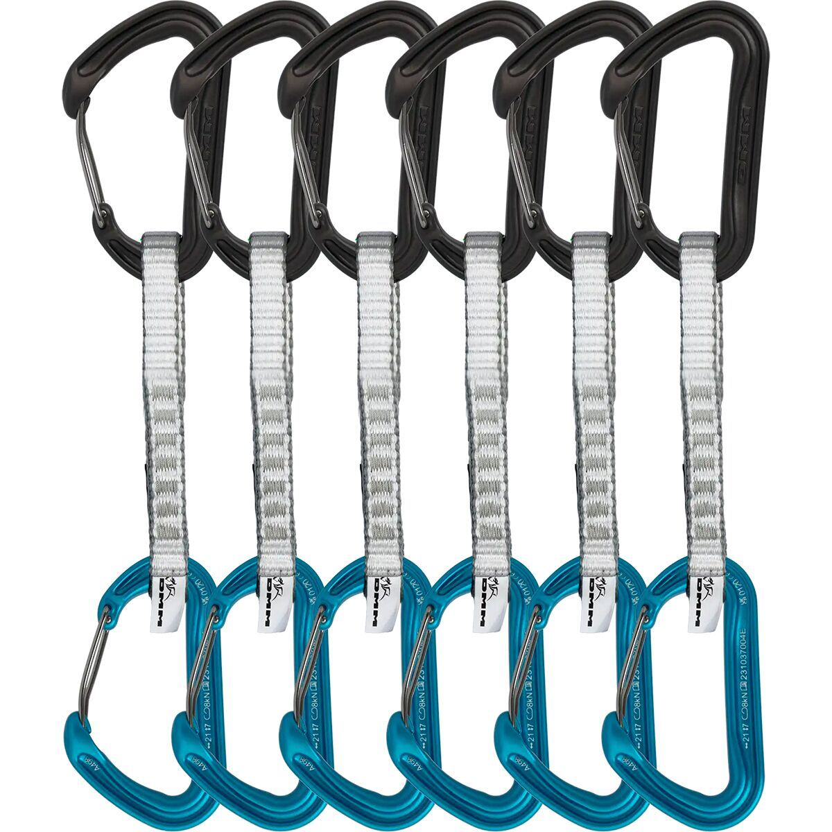 Image of DMM Aether Quickdraw - 6-Pack Turquoise/Matt Grey, 18cm