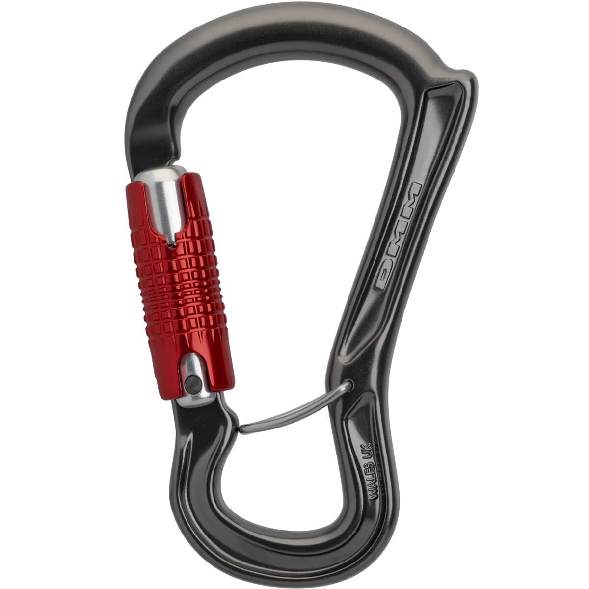 Image of DMM Ceros Locking Carabiner - Kwiklock Titanium/Red, One Size