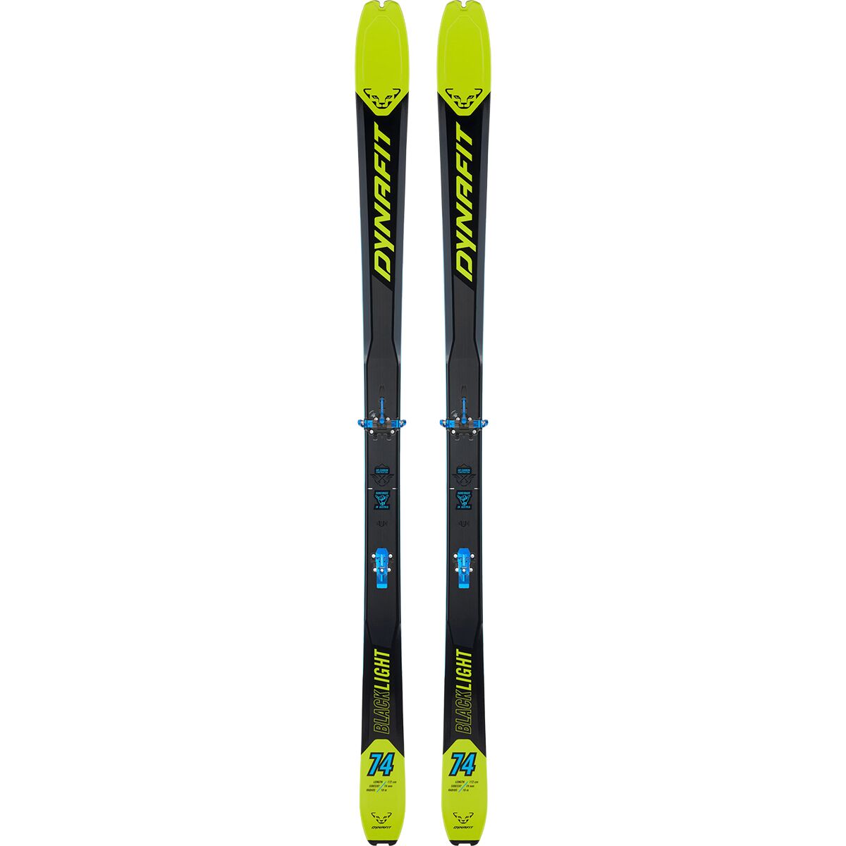 Dynafit Dynafit Blacklight 74 Ski Lime Yellow/Carbon Black, 158cm