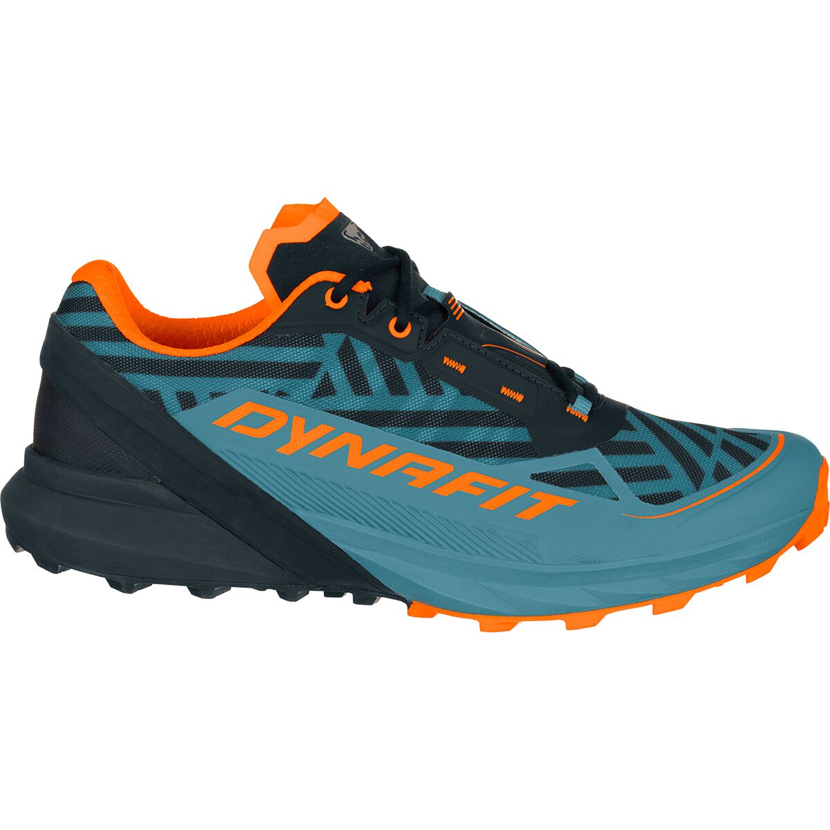 Image of Dynafit Ultra 50 Graphic Trail Running Shoe - Men's Blueberry/Shocking Orange, 8.0