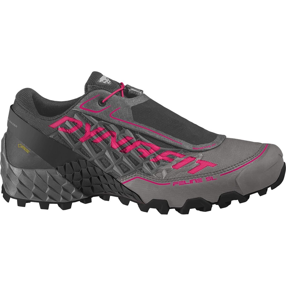 Dynafit Feline SL GTX Trail Running Shoe - Women's Carbon/Flamingo, 9.0