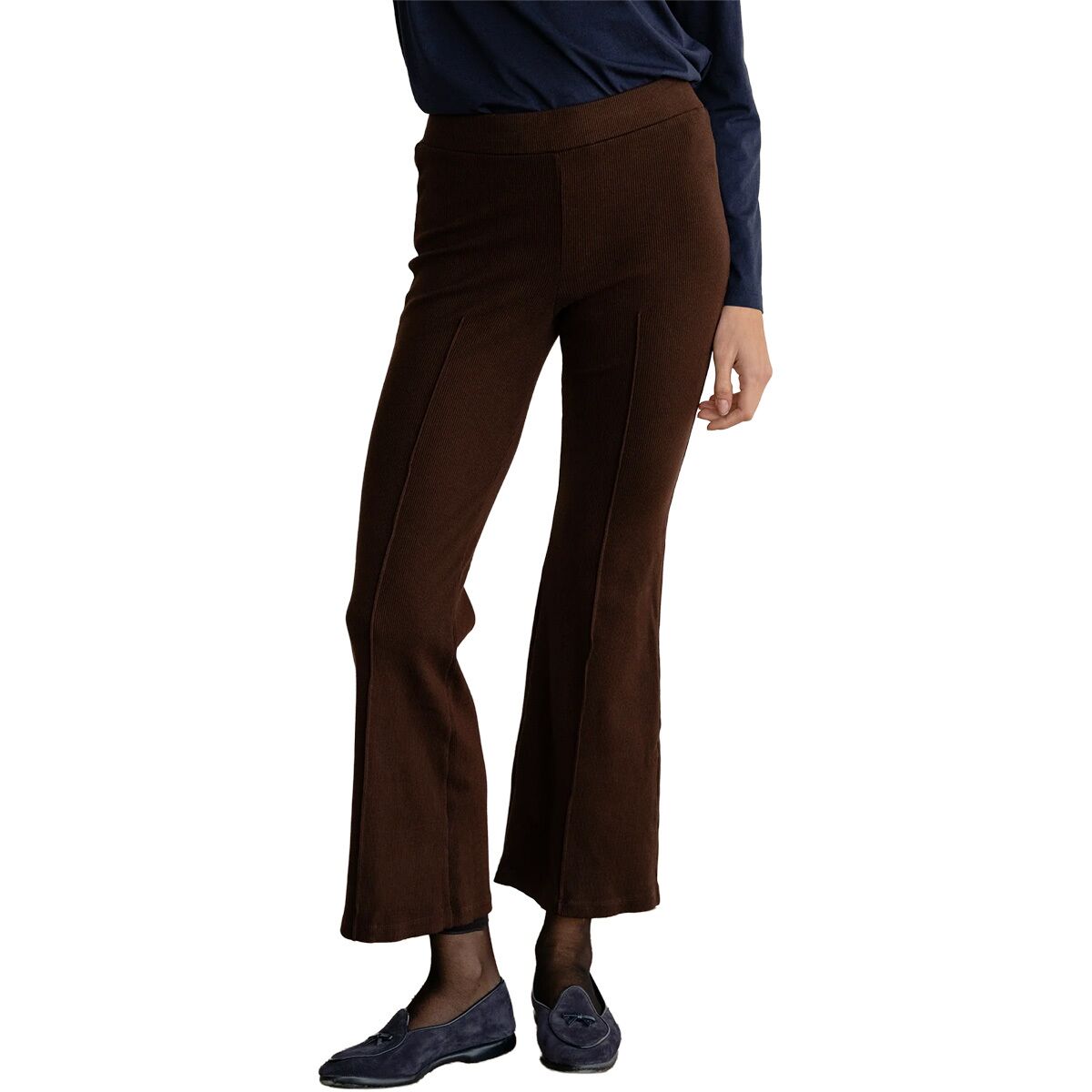 Image of Donni The Rib Kick Flare Pant - Women's Espresso, L