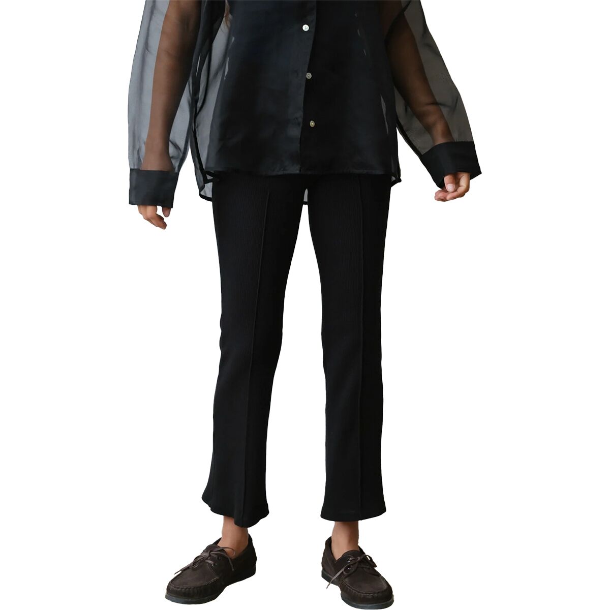 Image of Donni The Rib Kick Flare Pant - Women's Jet, XL