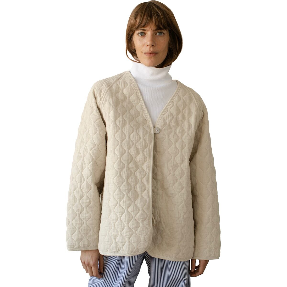 Image of Donni The Quilted Jacket - Women's Creme, L