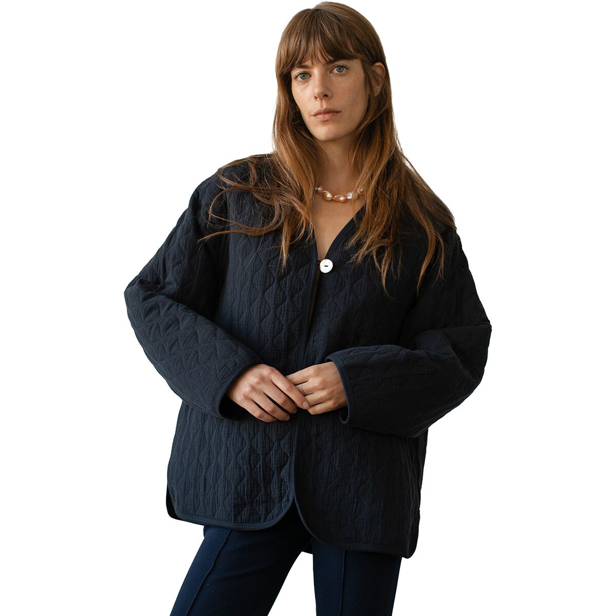Image of Donni The Quilted Jacket - Women's Navy, M