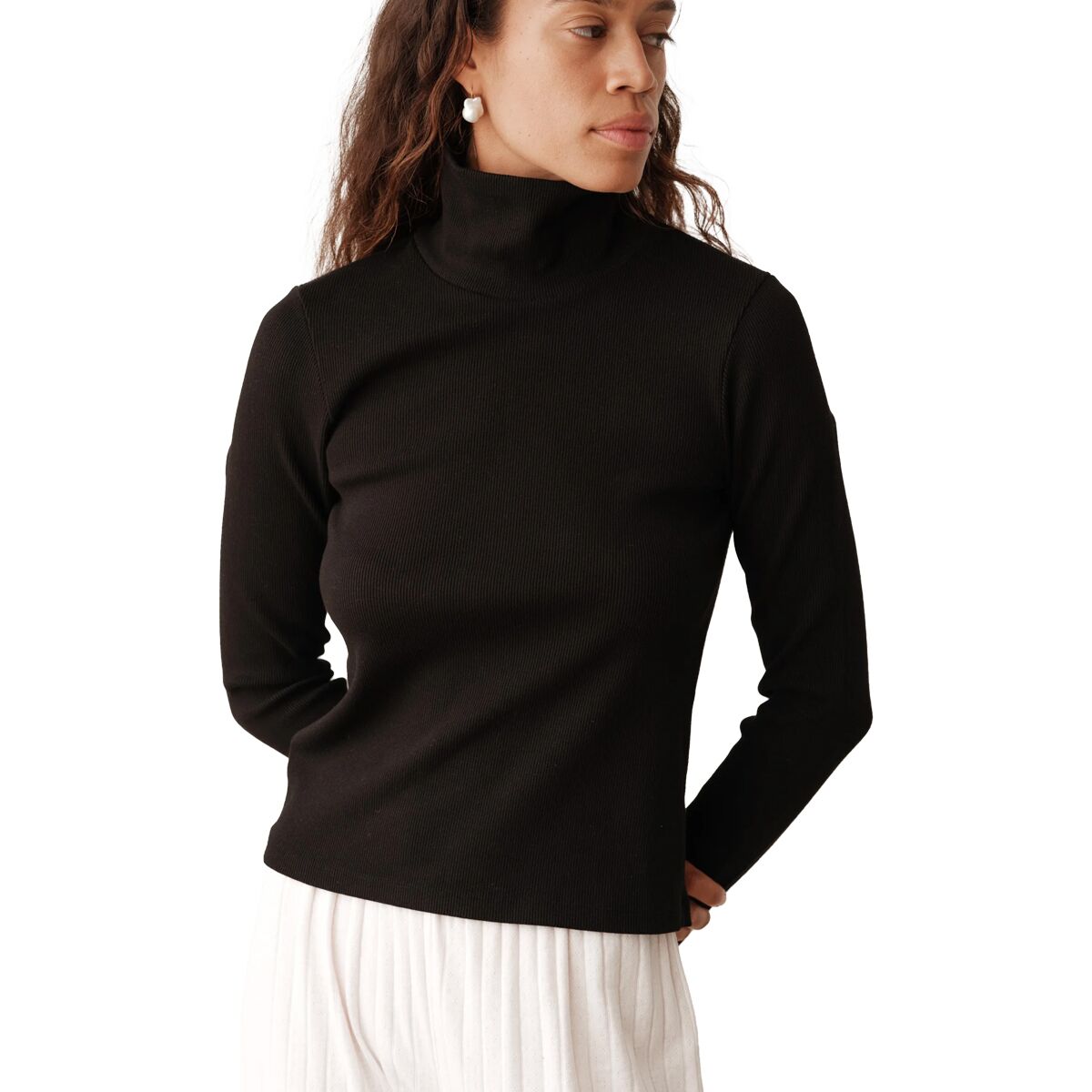 Donni Donni The Baby Rib Turtleneck - Women's Espresso, L