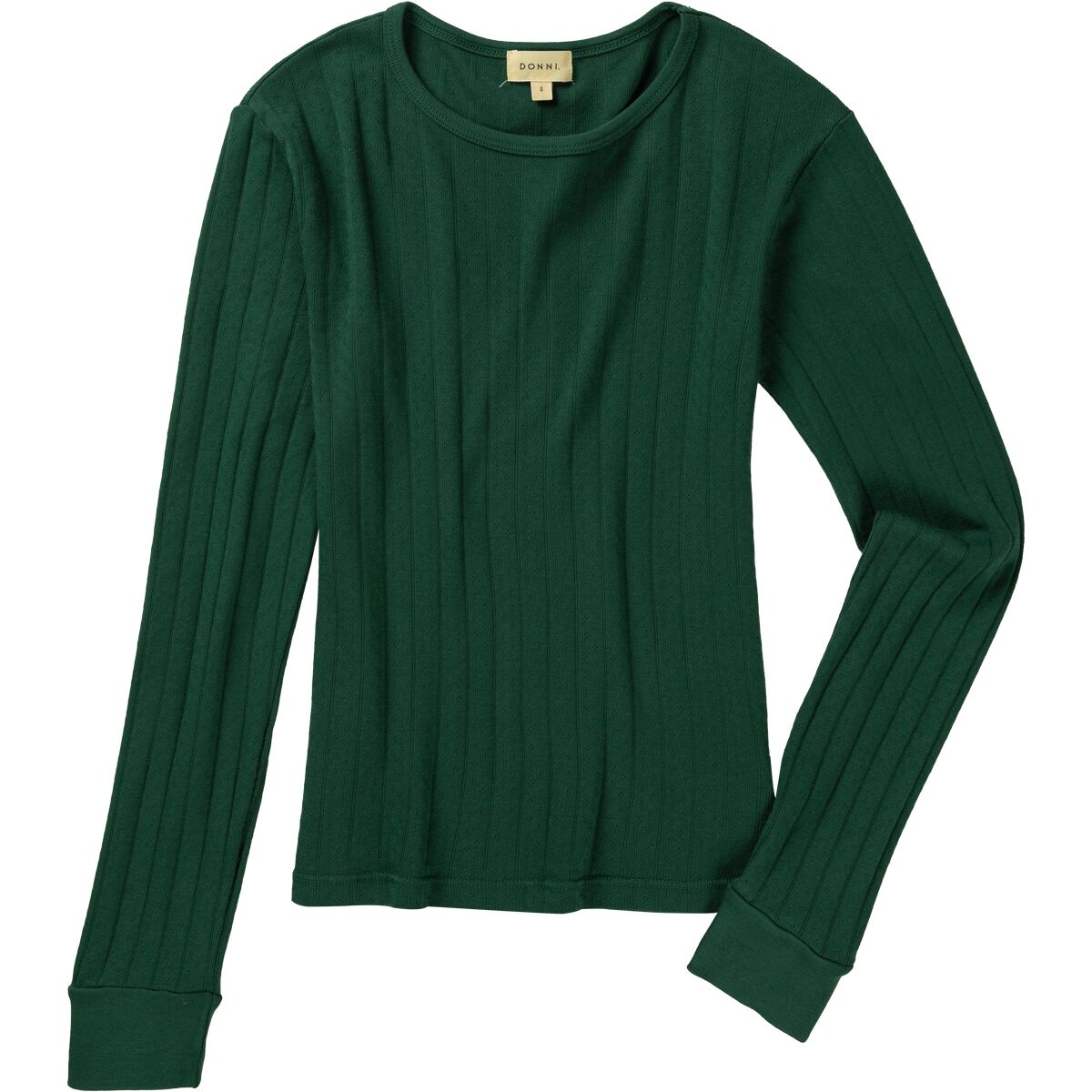 Donni Donni The Pointelle Long-Sleeve Top - Women's Broccolini, XS