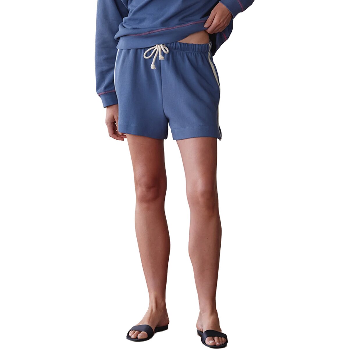 Image of Donni The Eco-Terry Stripe Short - Women's Lapis, L