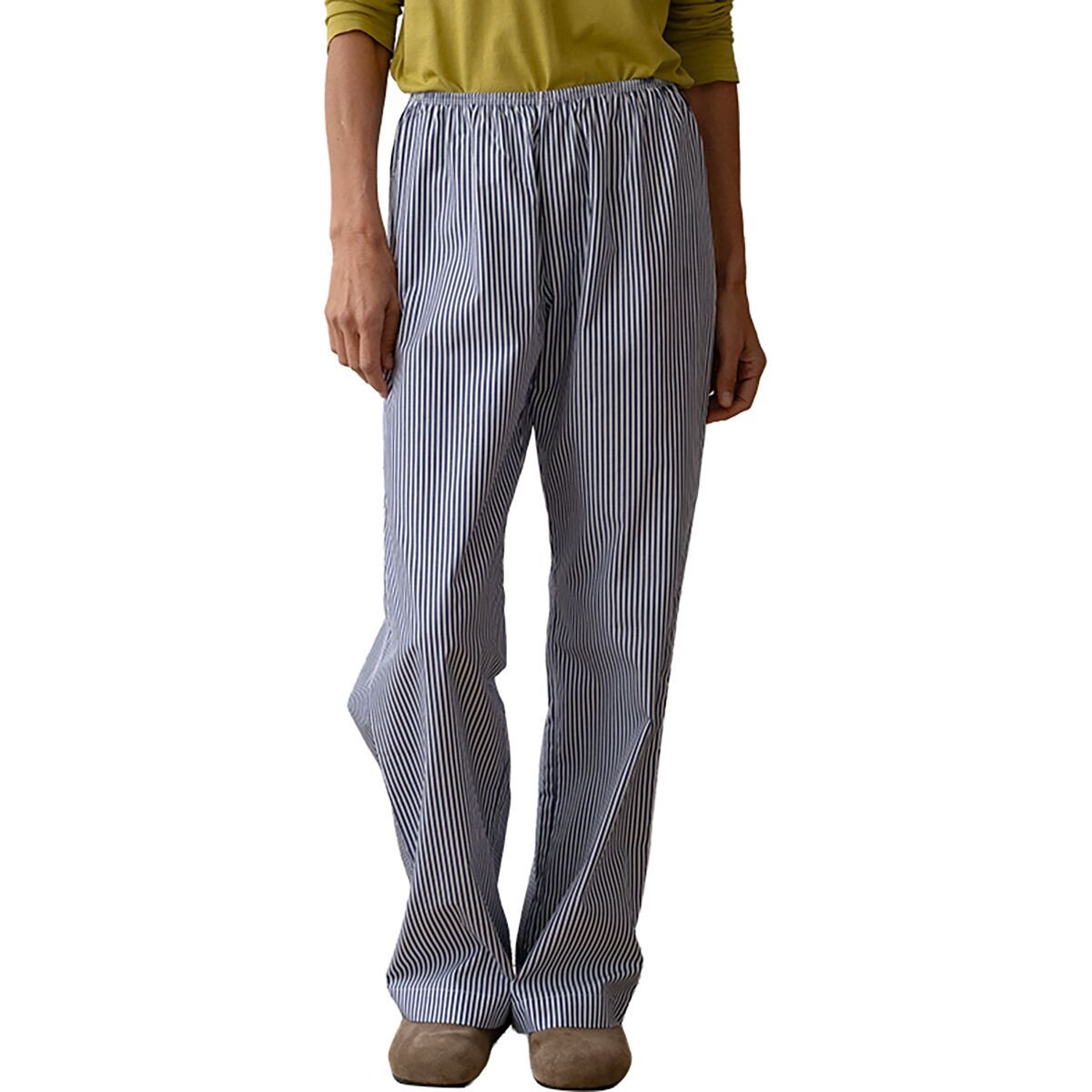 Image of Donni The Pop Simple Pant - Women's Navy Stripe 2, XS