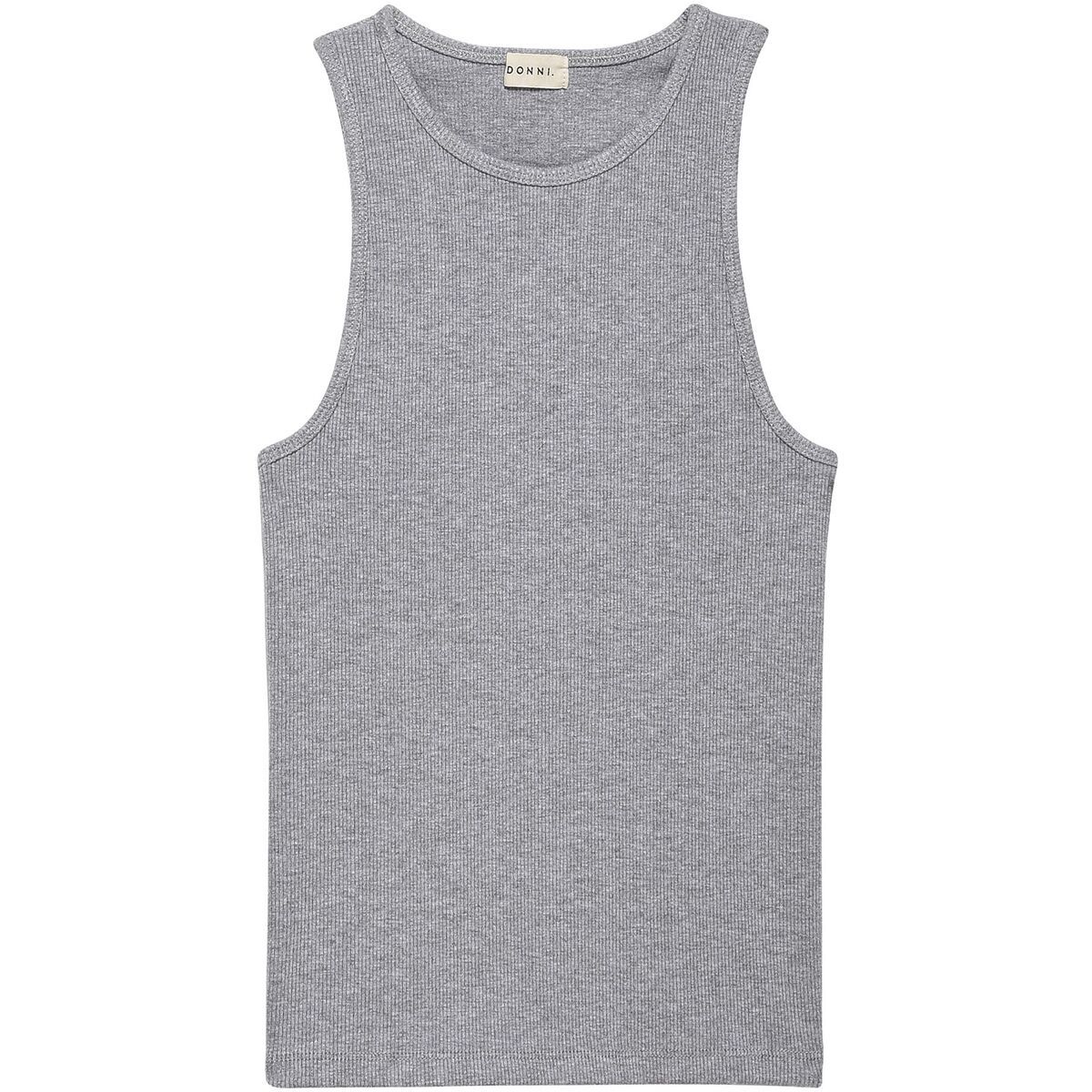 Image of Donni The Rib Scoop Tank - Women's Heather Grey, M