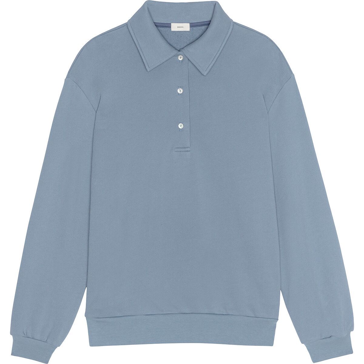 Image of Donni The Eco-Terry Polo Sweatshirt - Women's CornFlower, S