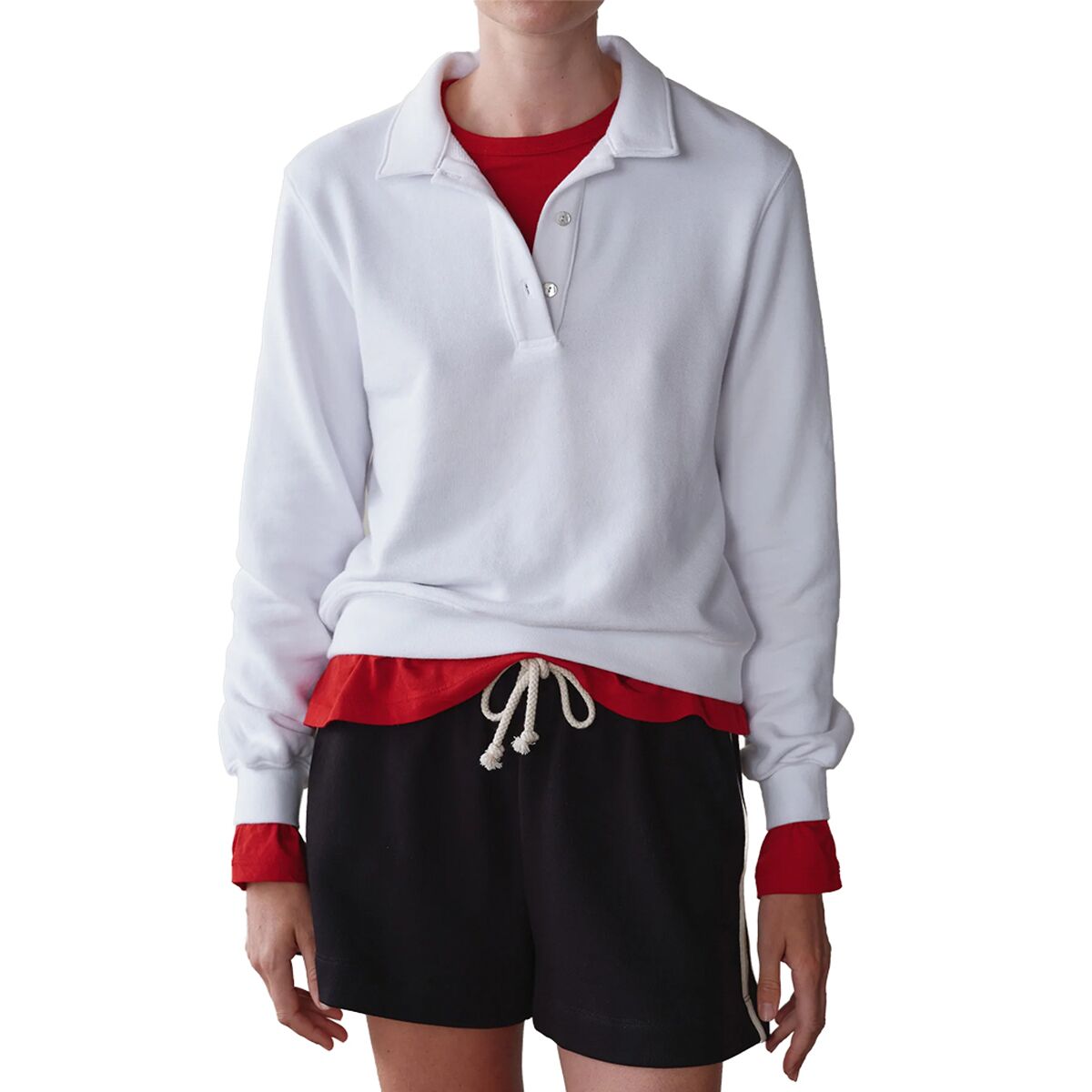 Donni The Eco-Terry Polo Sweatshirt - Women's