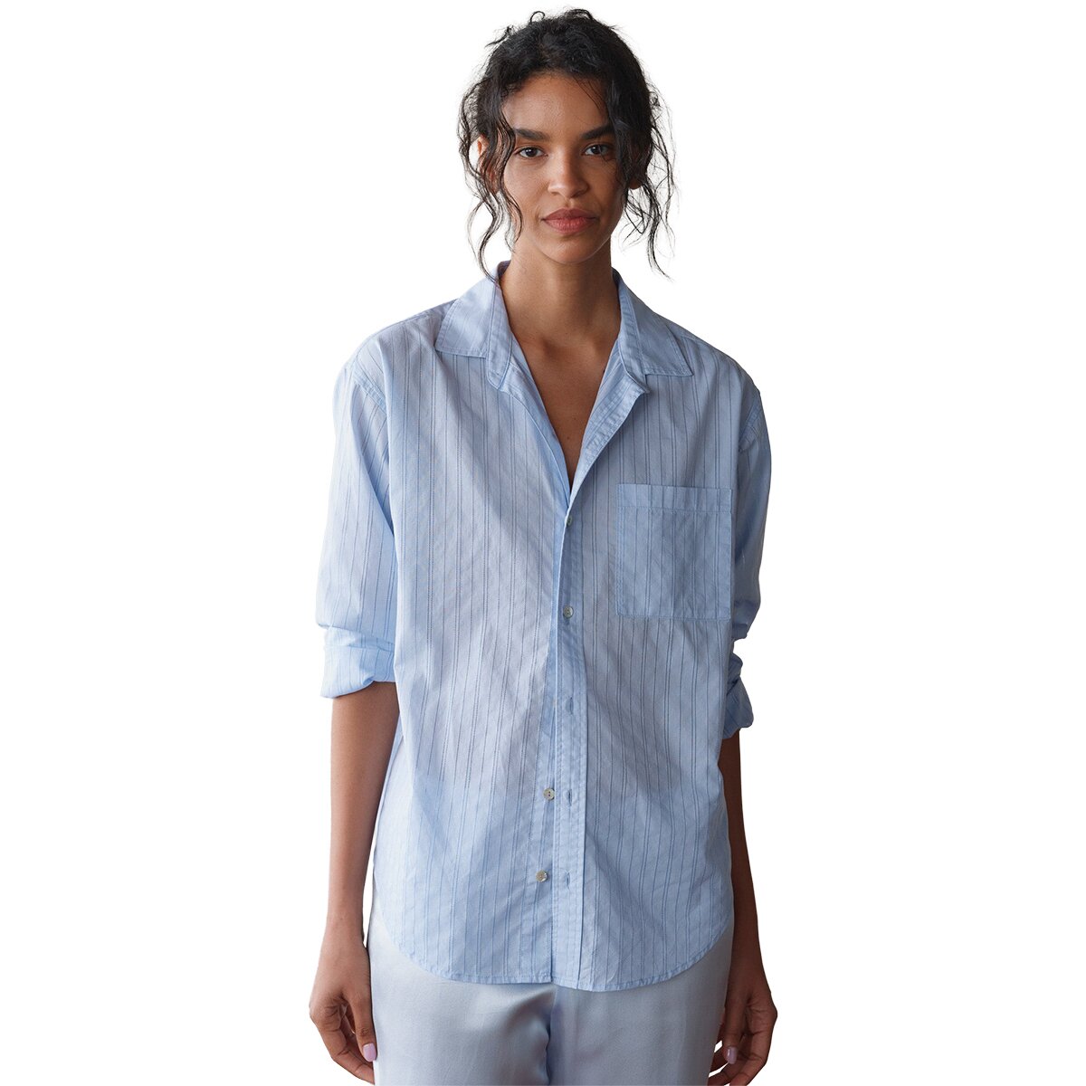 Image of Donni The Eyelet Pop Shirt - Women's Cloud, S