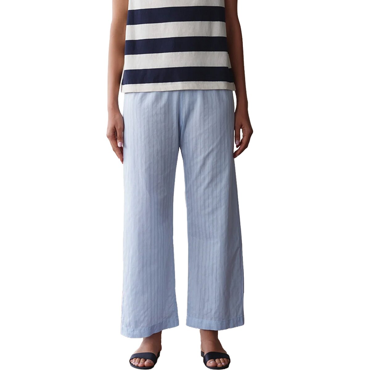 Image of Donni The Eyelet Pop Simple Crop Pant - Women's Cloud, M