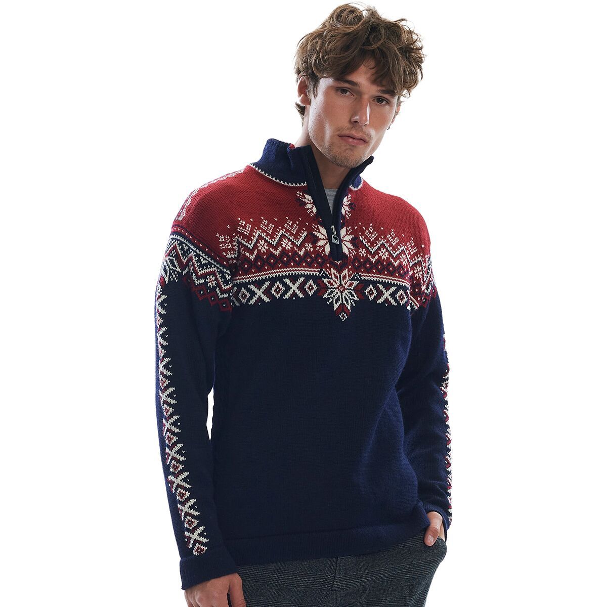 (取寄) ダーレオブノルウェー メンズ 140th アニバーサリー マスキュリン セーター Dale of Norway men 140th Anniversary Masculine Sweater Light 140th Anniversary Sweater - Men - Black - Dale of Norway