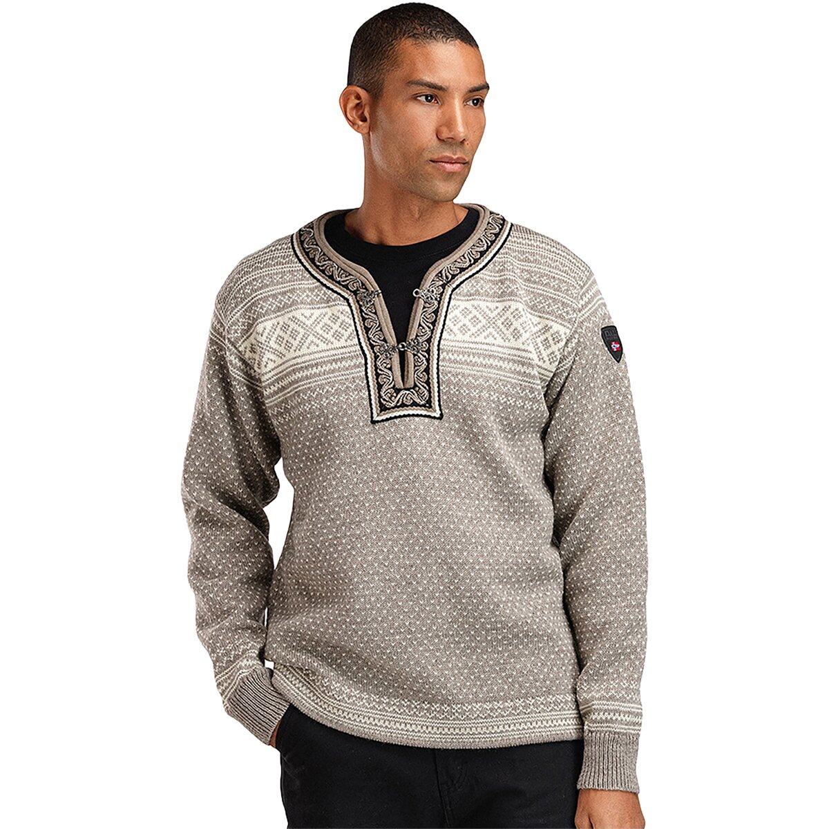 Image of Dale of Norway Setesdal Uni Sweater - Men's Vanilla Sugar/Natural White, M