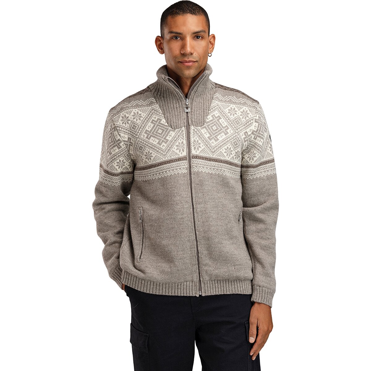 Image of Dale of Norway Hardanger Jacket - Men's Vanilla Sugar/Natural White, S
