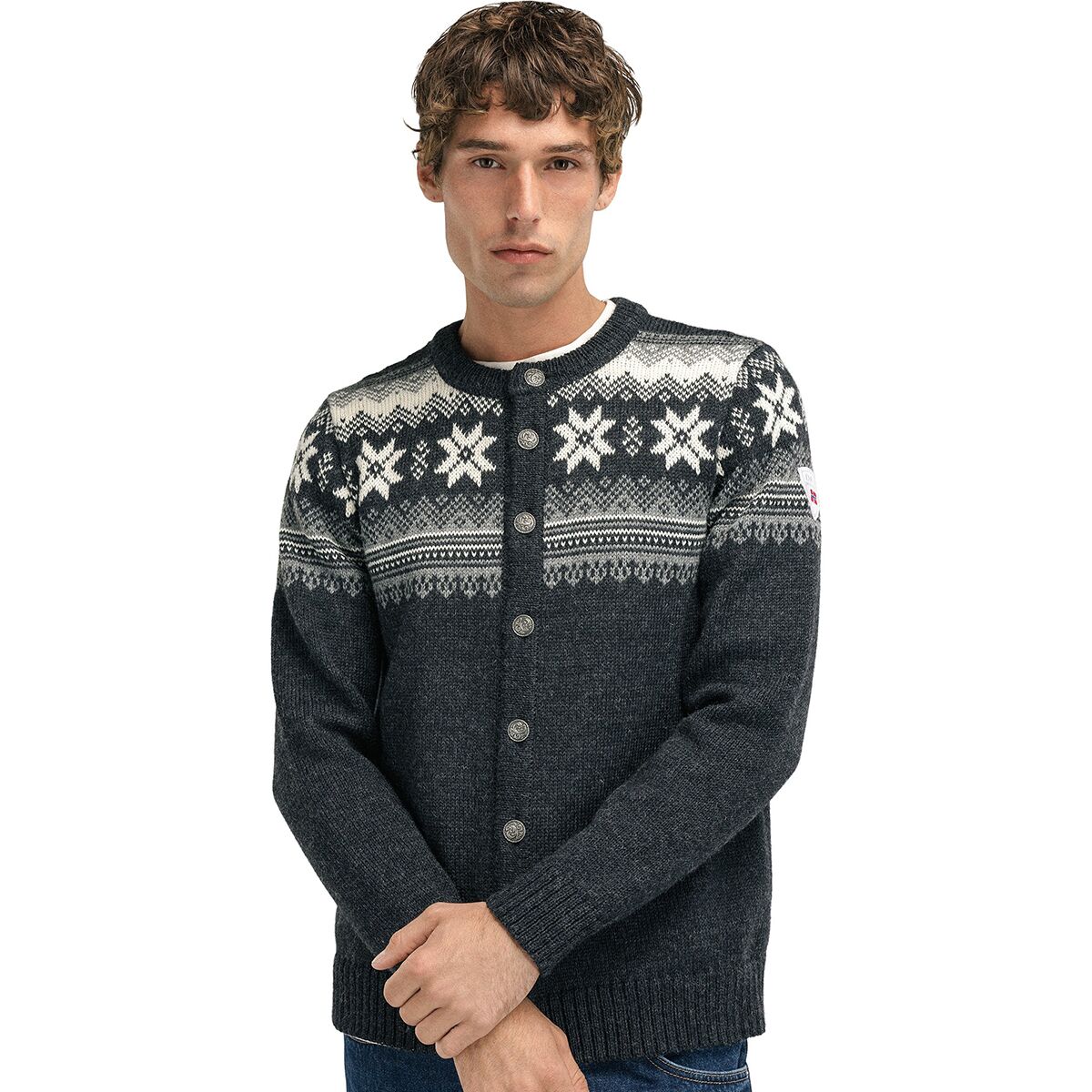 Image of Dale of Norway Veafjord Jacket - Men's Dark Charcoal/Smoke/Cream, L