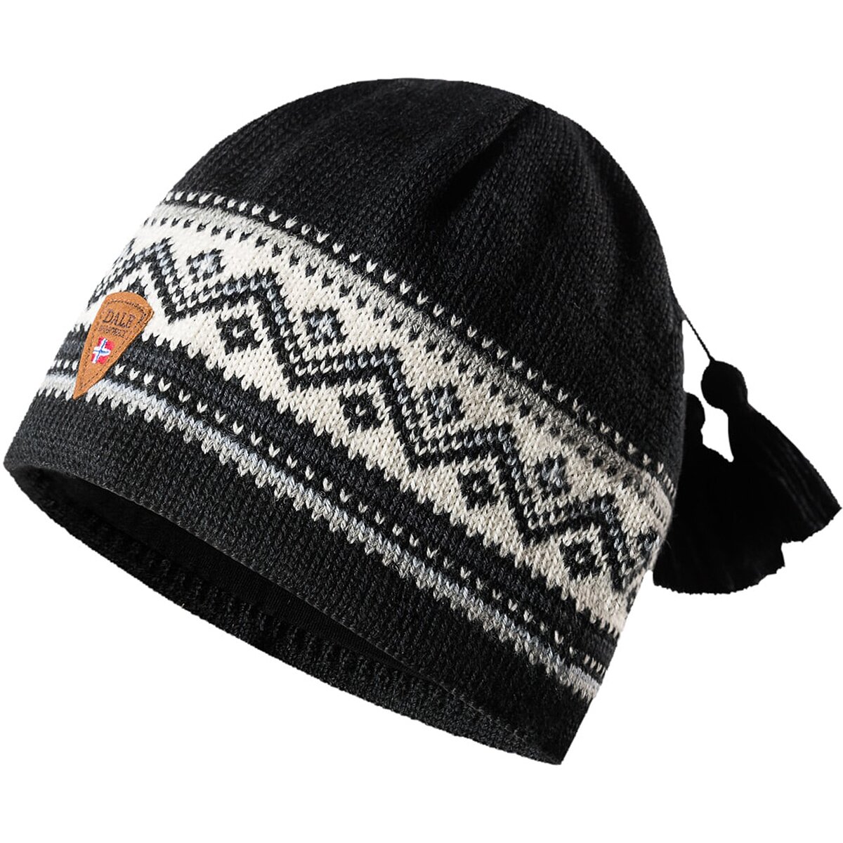 Image of Dale of Norway Vail Hat Black/White/Grey Sand, One Size