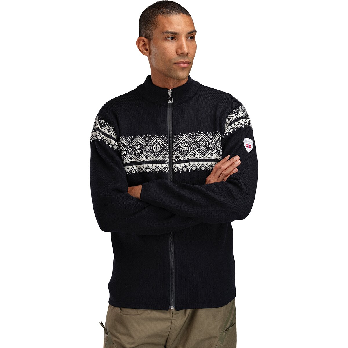 Image of Dale of Norway Moritz Jacket - Men's Black/Off White/Dark Charcoal, L