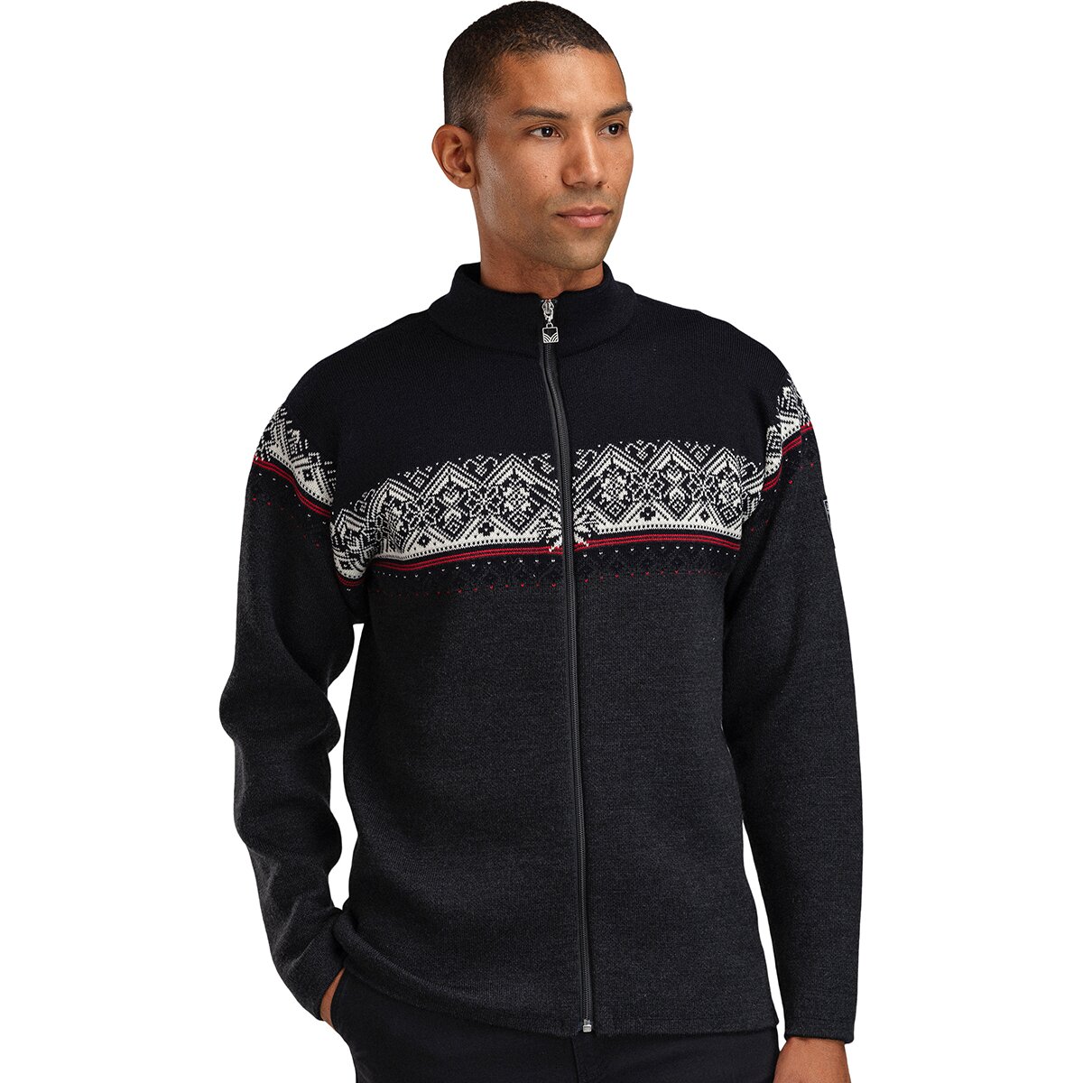 Image of Dale of Norway Moritz Jacket - Men's Dark Charcoal/Black/Off White, S