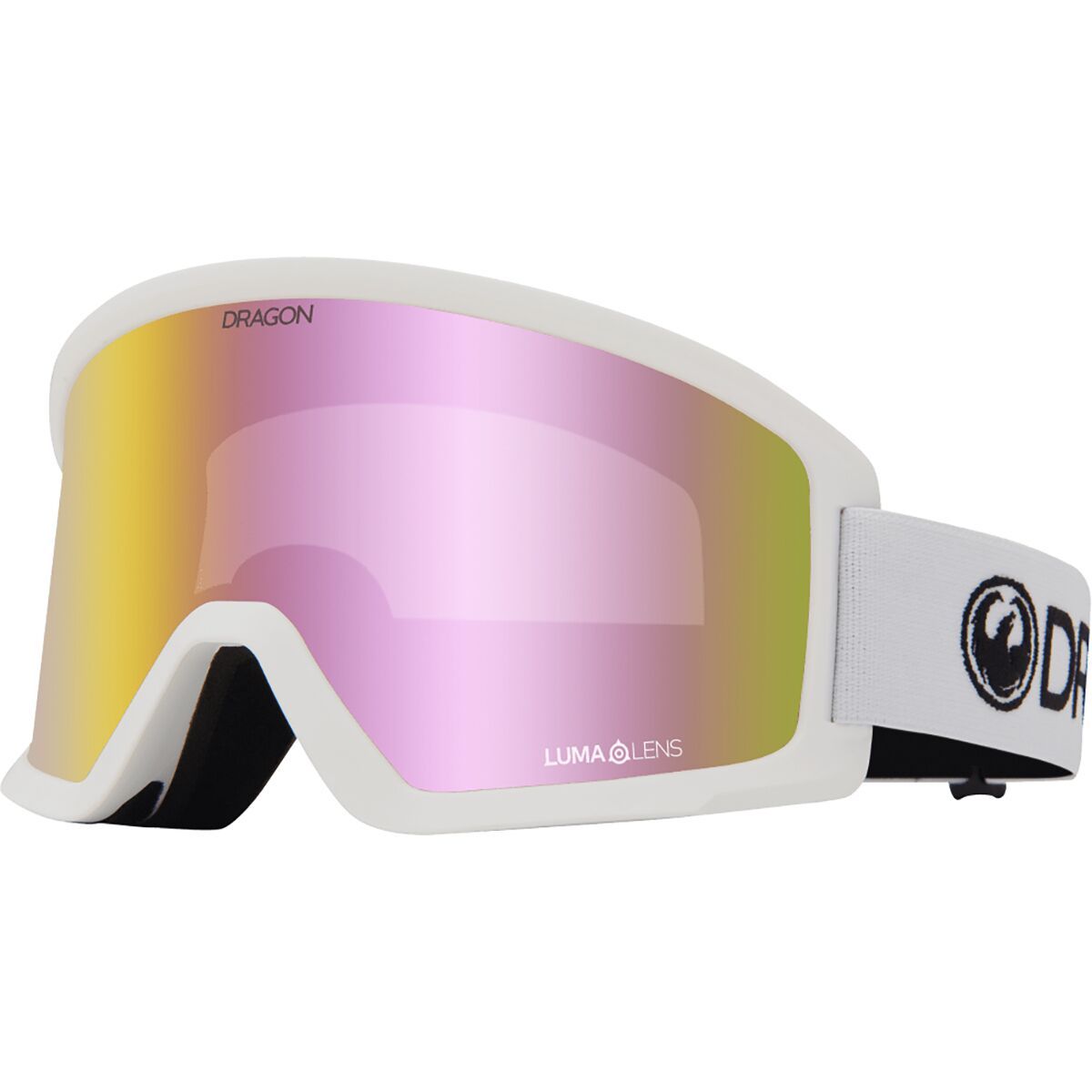 Dragon DX3 OTG L Goggles White/LL Pink Ion, One Size