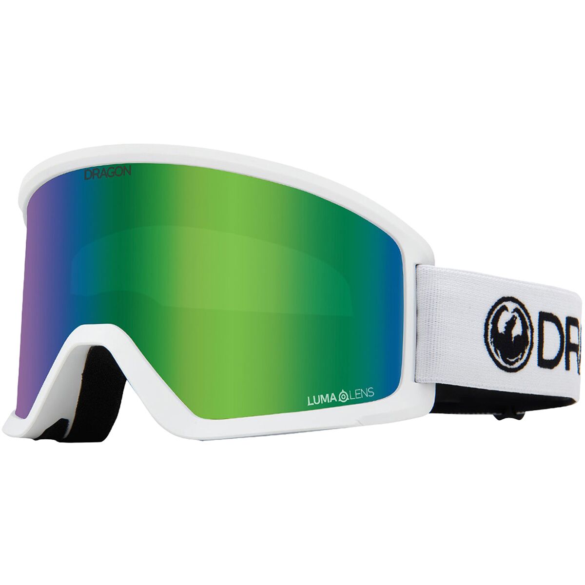Dragon Dragon DX3 OTG Goggles White/Lumalens Green Ion, One Size