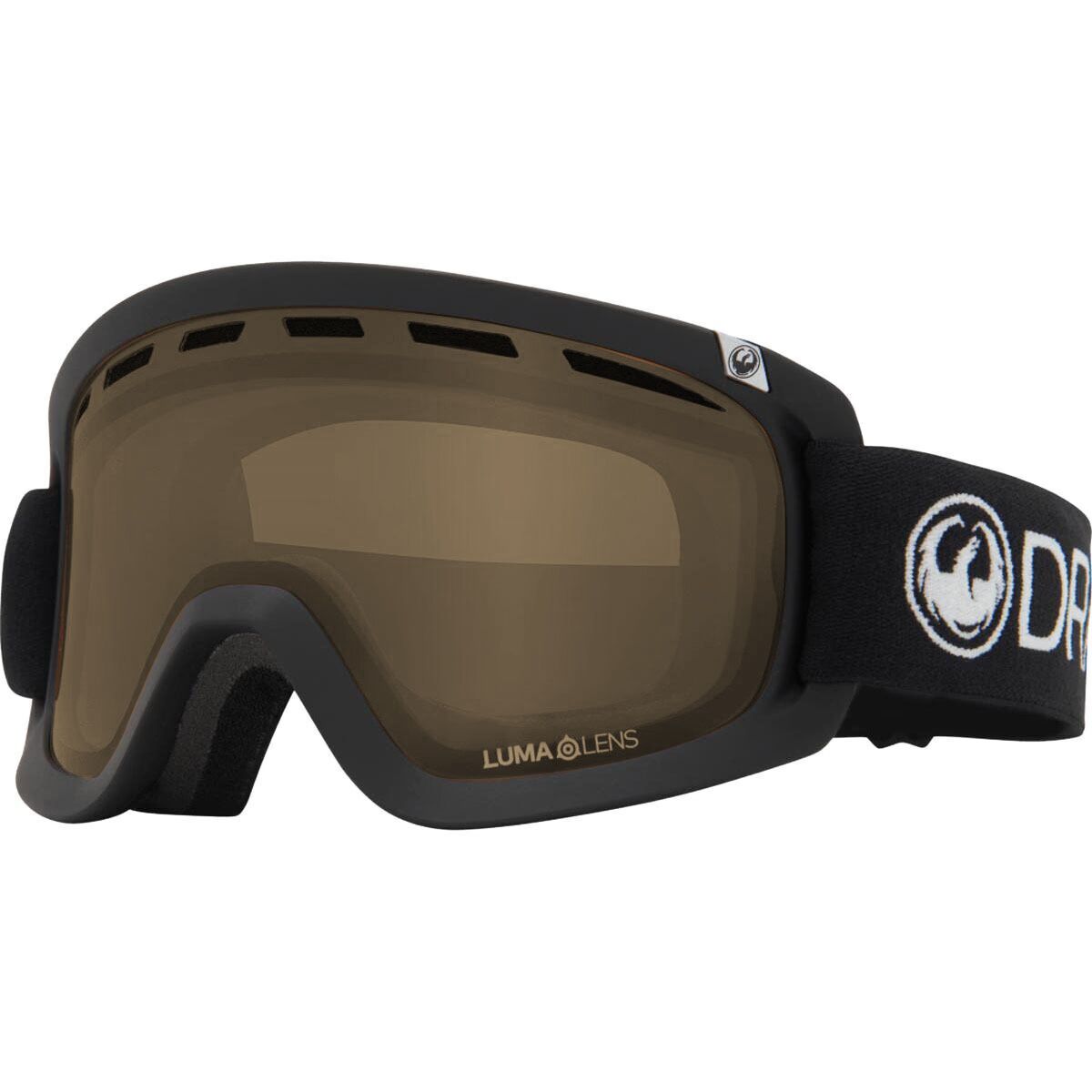 Image of Dragon D2 Base Mto 2 Goggles Black/Lumalens Darksmoke Lens, One Size
