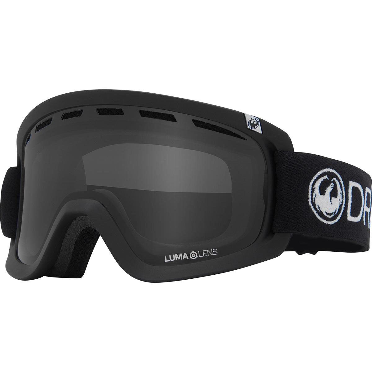 Dragon D2 Ski Goggles Black/Luma Lens Amber, One Size