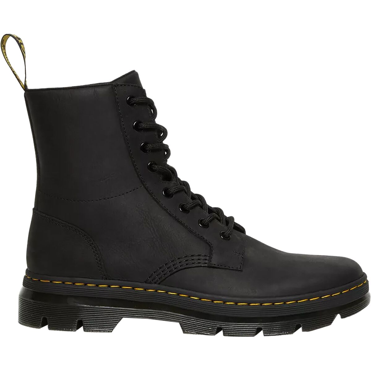 Image of Dr. Martens Combs 8 Eye Boot Black, Mens 6.0/Womens 7.0