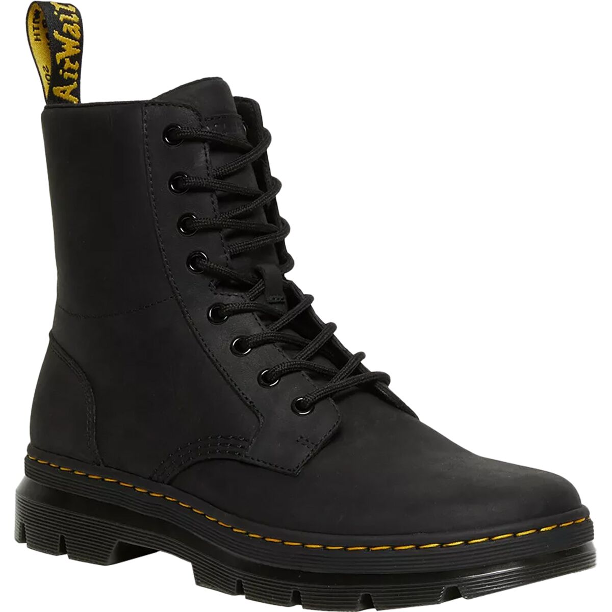 Dr. Martens Combs Mens Black 8-Eye Combat Boots Size 12 USM 46 EU Dr Martens Combs Poly Unisex Black 8-Eye Combat Boots Mens 6  main image 3