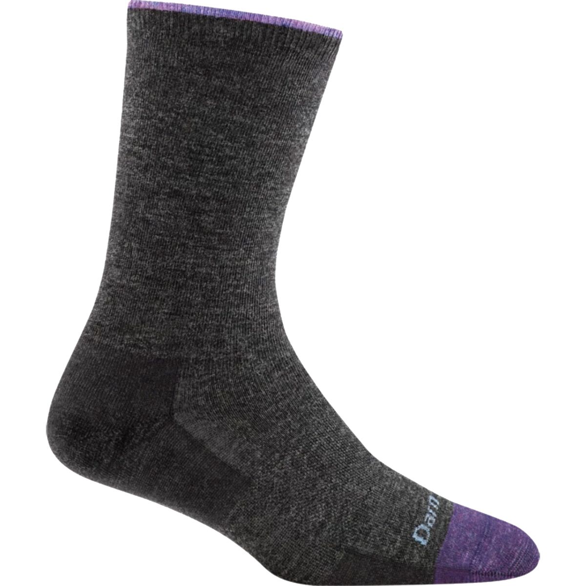 Image of Darn Tough Solid Basic Light Crew Sock - Women's Charcoal, M