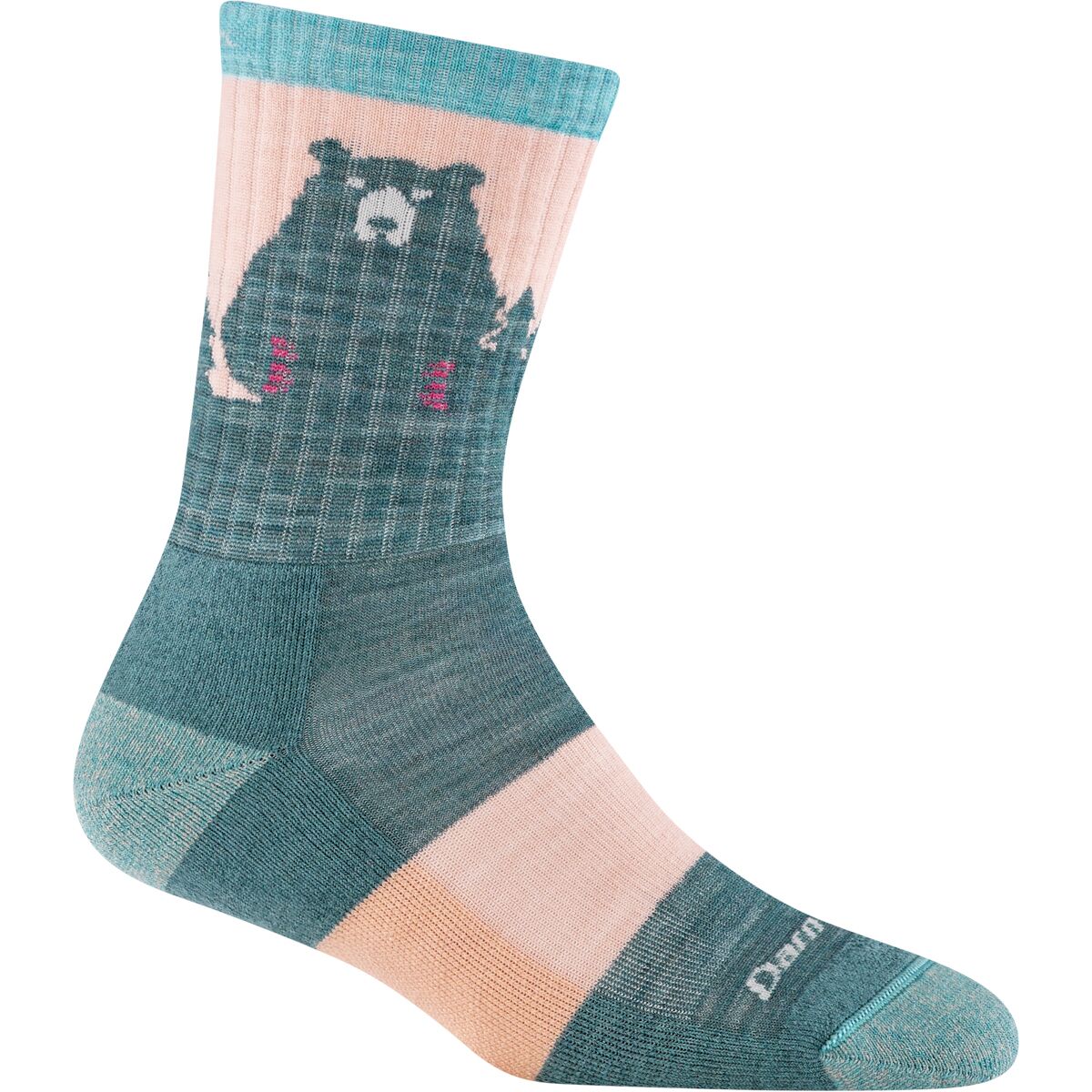 Image of Darn Tough Bear Town Micro Crew Light Cushion Sock - Women's Quartz, M